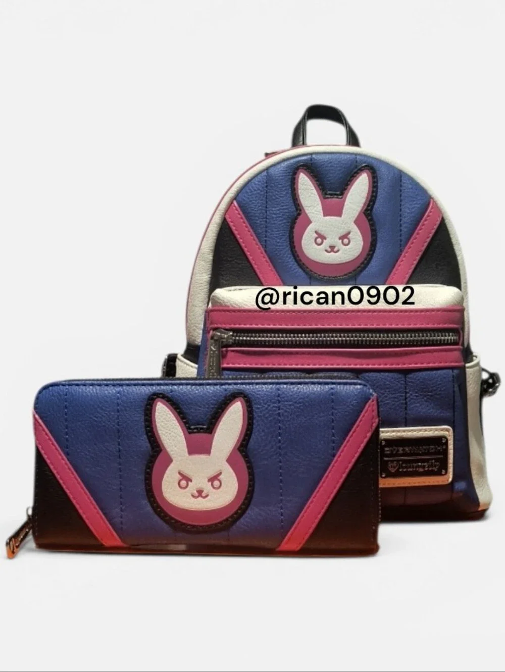 Loungefly Overwatch D.Va Mini Backpack and Wallet